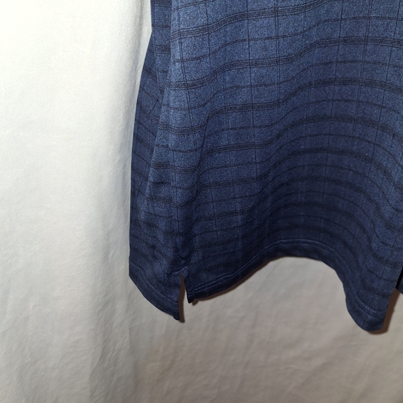 Men's Blue Checkered Polo Shirt - Picture 3 of 6